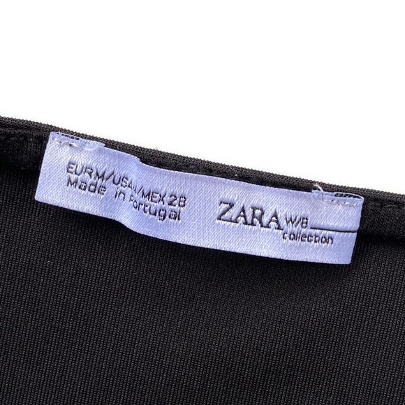 Zara Black Crop Top High Neck Tank - Picture 9 of 10